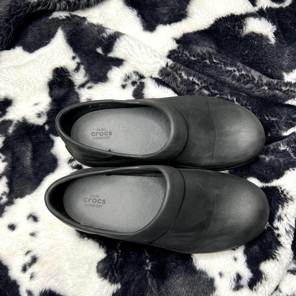 Crocs Women's Neria Pro II Work Clogs Black 7 - Picture 4 of 5